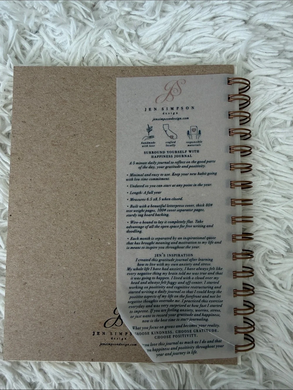 Jen Simpson Happiness Guided Journal for Women, Manifest Personal Growth